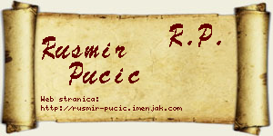 Rusmir Pučić vizit kartica